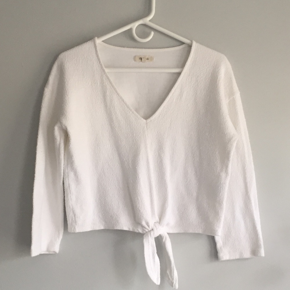 Madewell tie-front top!